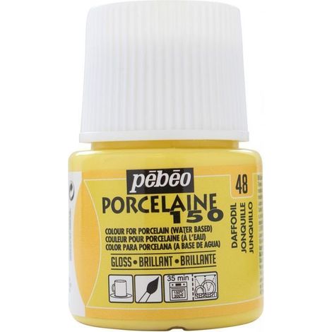 Peinture à l'eau brillante pour porcelaine - Jonquille - 45 ml (1/3)