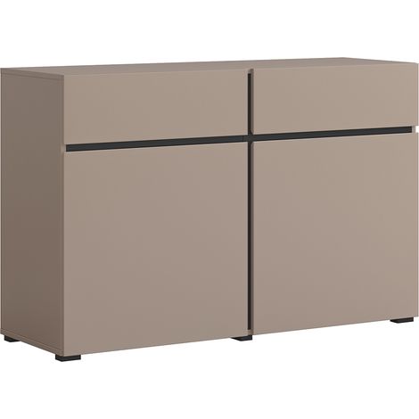 Buffet 2 portes 2 tiroirs Lilia Taupe (1/5)