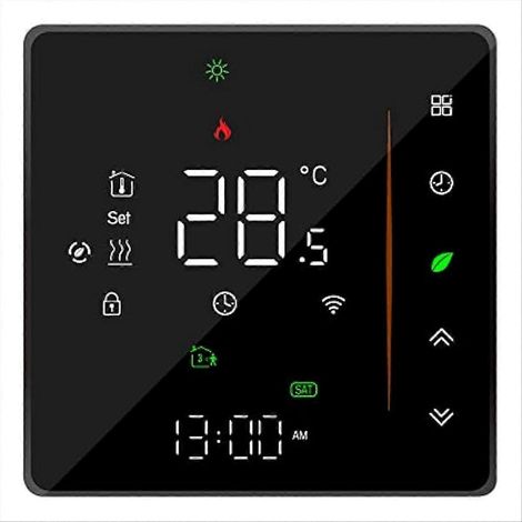 Intelligenter WLAN-Thermostat mit Touch-Steuerung – Schwarz (1/5)