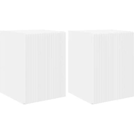 Mueble de TV moderno para montaje en pared de 30 x 31 x 40 cm con práctico espacio de almacenamiento minimalista en madera de ingeniería blanca 020054936 (1/5)