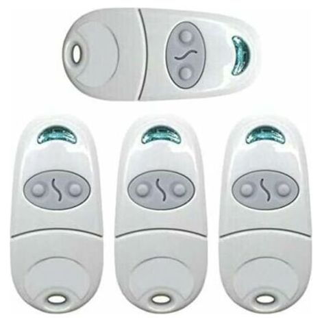 Télécommande Universelle Portail, PingGoo Télécommande pour Ouvre-Porte de Garage, émetteur de clé Portable, Télécommande de Porte de Garage pour Came Top 432NA/432EE/432 EV/432M (4, Blanc) thsind,TRI (1/2)