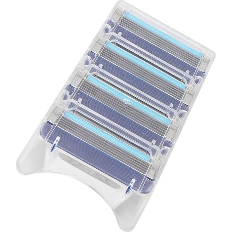 Lot de 4 lames de rasoir rétro homme, compatible 5 couches, recharges de rasage pour hommes, lames de rechange classiques. (1/5)