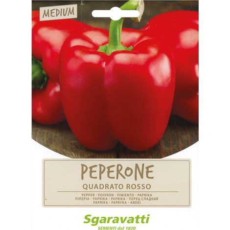 SEMI PER ORTAGGI E VEGETALI peperone quadrato asti rosso Q.TA 20 peperone quadrato asti rosso
