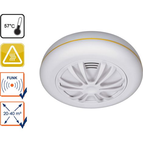 Funkvernetzbarer Hitzemelder, Wärmemelder optimal für Küche, Connects System (1/5)