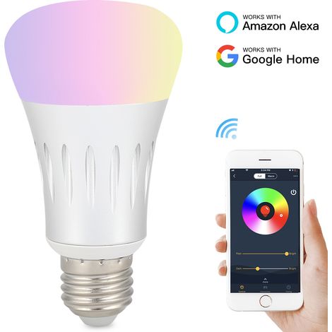 EECOO E27 7W Smart-LED-Lampe, dimmbares RGB-Mehrfarbenlicht, drahtlose Wi-Fi-Steuerung (1/5)