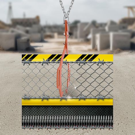 Pince forestière, 8 mm, en acier, capacité de charge de 700 kg, zone d'ouverture de 0 à 53,3 cm, pour le levage, le transport du bois, pour la sylviculture, les tracteurs, les camions, orange (1/5)