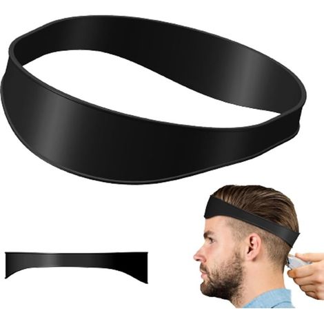 Gabarit Rasage Décolleté et Guide coupe Cheveux, Silicone Haircut Template, Bande Coupe Cheveux, Bande Incurvée pour Coupe de Cheveux, Bande Incurvée en Silicone pour Coupes Cheveux (1/5)