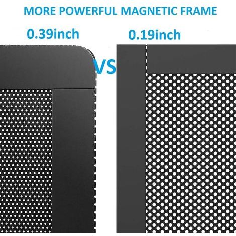 Filter À Poussière Pour Ventilateur - Cadre Magnétique En PVC - Épaisseur 0,45 Mm - Trou 0,5 Mm - Pour Boîtier Pc Et Haut-Parleurs - Lot De 1 (1/2)