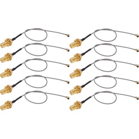 Lot de 10 câbles adaptateurs coaxiaux IPEX vers SMA mâle, rallonges de signal RF 50 ohms (1/5)