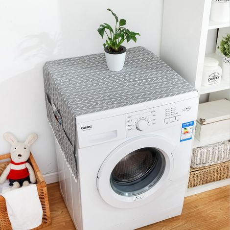 Housse Machine Laver, Machine Laver Anti Poussière, Housse Machine Laver Poches, pour réfrigérateurs, laveuses, sécheuses. (130 x 55 cm) (1/5)