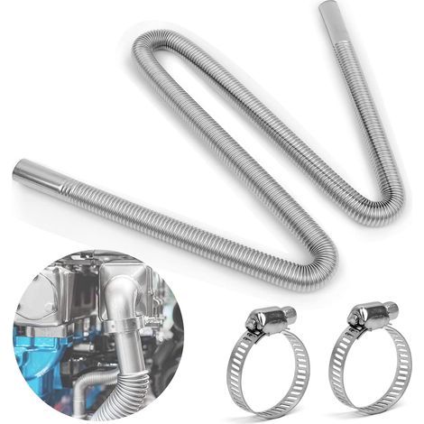 120 cm Flexible Pour Echappement , 2.5cm Voiture Tuyau d'Echappement, Tuyau d'Échappement de Chauffage de Voiture, Tuyau d'Évent de Gaz Diesel Autres pièce de rechange pour voiture (1/5)