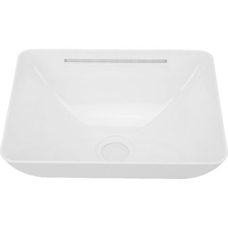 NullBassin D'évier en Acrylique Au-dessus du Comptoir, évier Rectangulaire de 13,69 x 10,22 Pouces avec Trou Drainage prédécoupé pour vanité Cuisine Bateau Camping-car (1/5)