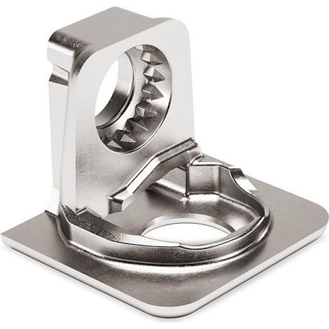 soporte lateral con cazoleta. gris - italiana ferramenta acabado niquel espesor 16 (1/2)