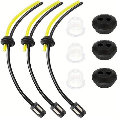 AMXCNOY Gartenzubehör, Hochwertiges Ölschlauch- und Ölfilterset für Rasenkettensägen, Rasenmäherzubehör (3 Sets) (1/4)