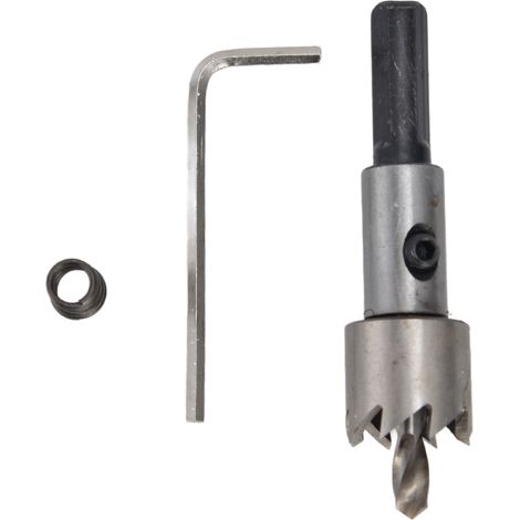 Scie cloche, foret de 17 mm en acier rapide pour bois, métal et plastique (1/5)