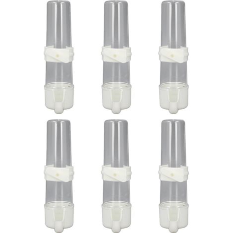 Distributeur d’eau automatique pour oiseaux (6 pièces), distributeur d’eau anti-renversement pour perroquets et autres animaux de compagnie, 150 ml