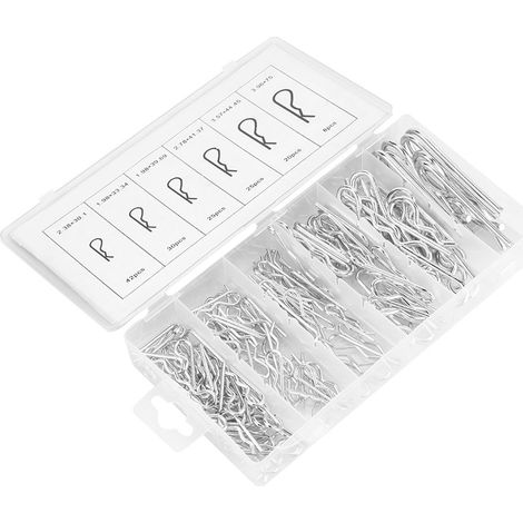 150 goupilles fendues en acier au carbone haute résistance, type R, pour cartes ondulées (1/5)