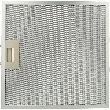 1 Filtre à graisse métallique, 32x32x0,85cm, argent, pour hotte Juno, Maytag, Privileg, Whirlpool