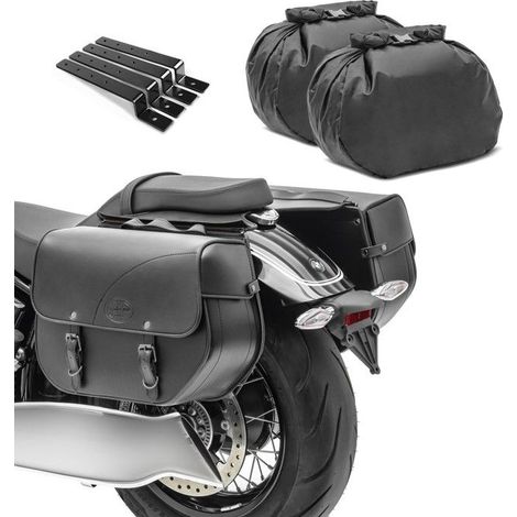 Sacoches cavalières KY + Supports pour Kawasaki Vulcan S/ Café