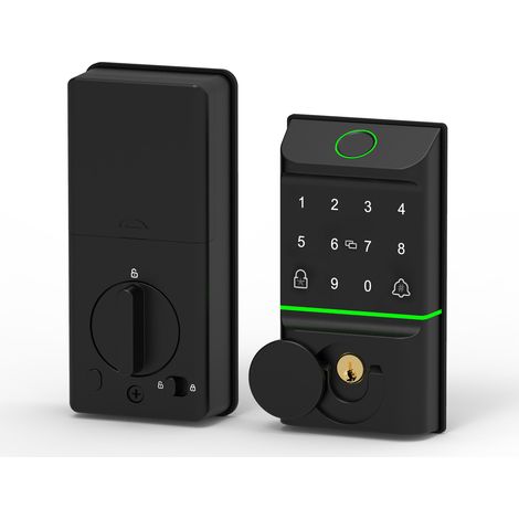 TY Smart Connected App Keyless Entry Locks mit 5 Methoden (Fingerabdruck/Code/Karte/Schlüssel), Aluminium, für Türen 35-50 mm, für Büro, Zuhause, Schlafzimmer. (1/4)