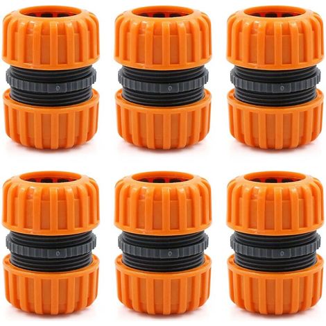 Filiyano – Kit de réparation pour tuyau d'arrosage - lot x6 pour raccorder un tuyau de 19 mm (3/4"), pour une connexion ou une réparation facile et (1/5)