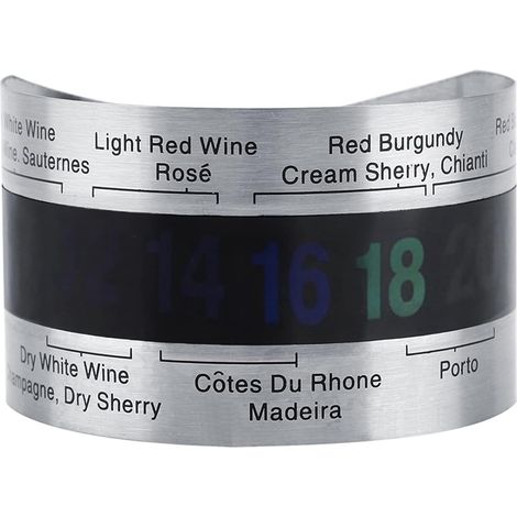 LCD Wine Thermometer, Wristband Temperature Sensor for Wine, Water, Gas, Solid (1/5)