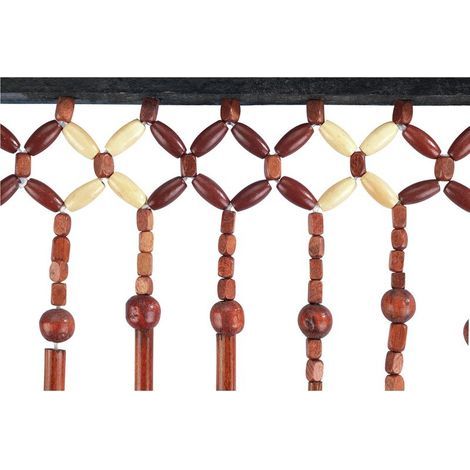 Brauner Holzperlenvorhang 90 x 200 cm – Nachhaltiger Bambus – Schützt die Privatsphäre und lässt gleichzeitig Luft zirkulieren – Für Türen und Balkone (1/5)