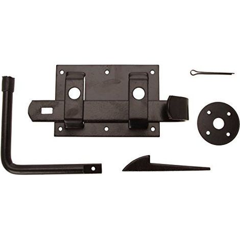 Suki 3249628 Verrou de portail 180 x 85 mm Acier noir