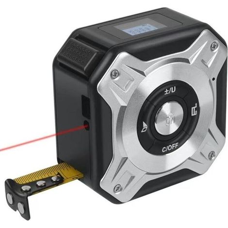 Télémètre Laser Ruban 2 en 1, Mètre Ruban Laser Rechargeable avec Laser de 40m et Ruban de 5m, USB Rechargeable avec Rétroéclairage LCD, Affichage Numérique pour Longueur/Zone /Volume (1/4)