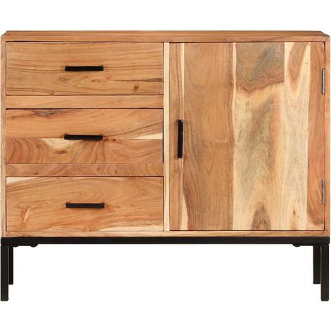 Maison Exclusive - Credenza 88x30x73 cm in Legno Massello di Acacia (1/5)