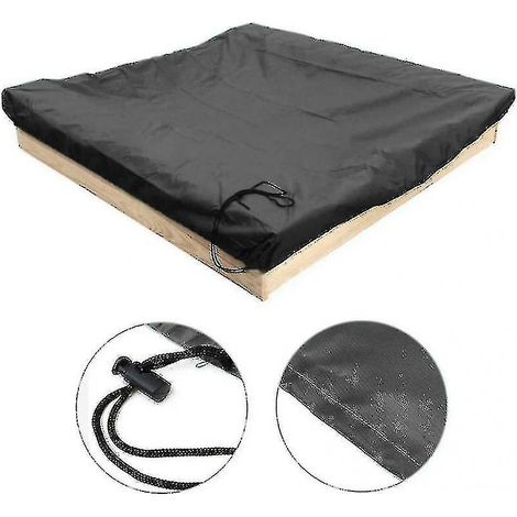 Bâche de bac à sable avec cordon de serrage, bâche carrée anti-poussière pour bac à sable de plage, bâche imperméable pour piscine à sable
