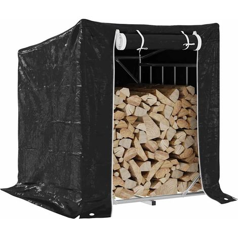 Brennholzregal mit Regenschutz 100,5x100,5x110,5 cm