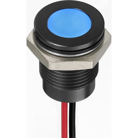 Voyant LED lumineux Bleu RS PRO, dia. 14mm, 3.3V c.c., IP67 ( Prix pour 1 )