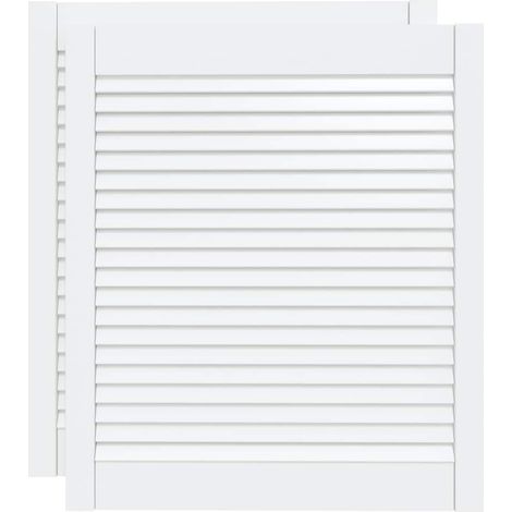 Maison Exclusive - Puerta de armario lamas 2 uds madera pino blan (1/5)