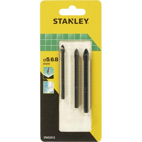 3 Brocas para vidrio y cerámica ø 568 mm  STY-STA53312-QZ