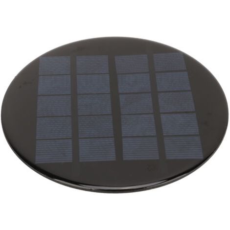 Mini panneau solaire rond 1,1 W 5 V 120 mm, batterie rechargeable 3,7 V, petit module de cellule solaire en silicium polycristallin (1/5)