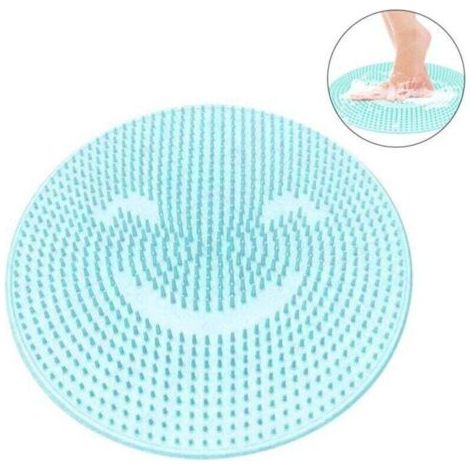 QORVA-Coussin De Massage Du Dos En Silicone Paresseux Salle De Bain Lavage Tapis De Pied Brosse Exfoliante Pour Les Pieds Salle De Douche Tapis Antidérapants Avec Ventouse