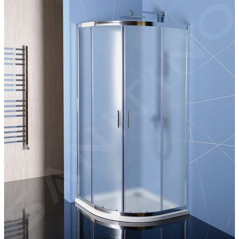 Polysan Easy Line - Paroi de douche quart de cercle 900 x 900 mm, verre Brick EL2638 (1/4)