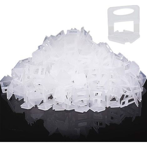 400 languettes de nivellement, système carrelage 1,5 mm, joints uniformes, carreaux 3-12 mm, pose intérieure/extérieure (1/5)