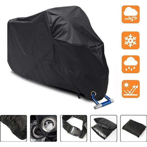 Moto Couverture XXL Motorradabdeckung Étanche Moto, Bâche de protection Faltgarage Capot pour Moto de Sport Roller (1/5)