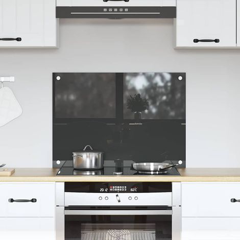 Kitchen Backsplash Dark Grey 70 x 50 cm Tempered Glass vidaXL