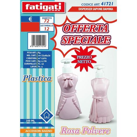 1 Pezzo Dispenser Sapone in Plastica Damina Rosa 2 Modelli