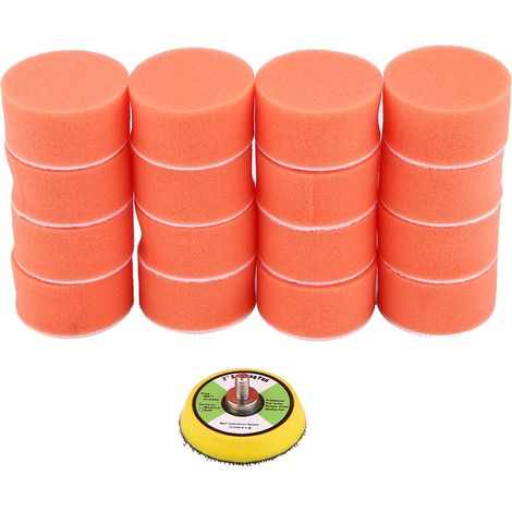 Lot de 17 tampons de polissage en mousse 5cm pour polisseuse auto (1/5)