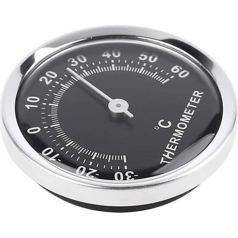 Mini thermomètre de voiture 58 mm - Affichage mécanique analogique de la température avec autocollant (1/3)