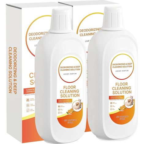 2 Packs de Nettoyant pour Sol Parfum Orange Compatible avec la Solution de Nettoyage Tineco Nettoyage en Profondeur Sans Résidu & Sans Trace, pour la Solution de Nettoyage Liquide Tineco pour TOUS les (1/5)