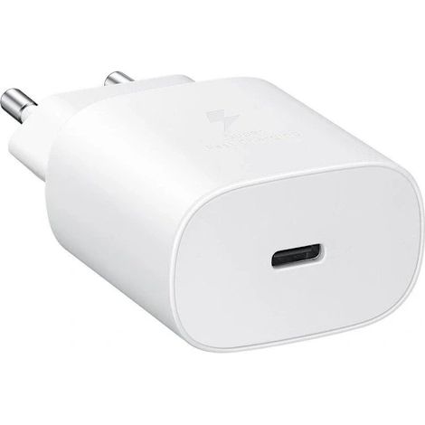 Adaptateur de charge rapide 20 W pour interface USB-C Samsung, blanc, chargeur 25 W