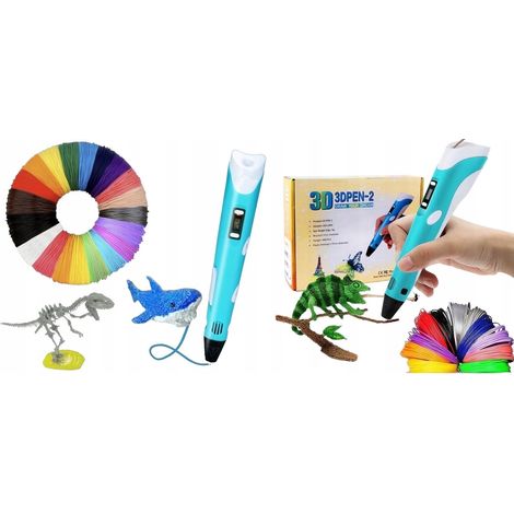 Stylo 3D DreamCraft 3D BLEU SET XXL 110M FILAMENT LIVRE (1/5)