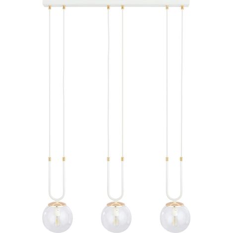 Lampadario Emibig Glam 3xE14 vetro trasparente bianco oro (1/5)