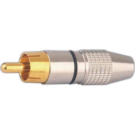Connettore Macho Metallo RCA coassiale Electro DH. Anelli Nero 10.598/N 8430552094554