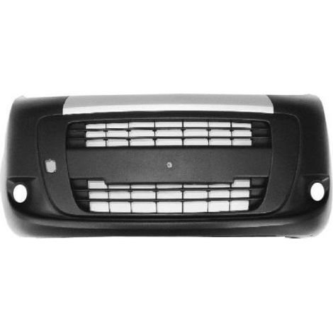 Pare-choc avant noir avec bande gris argent avec trous anti-brouillards Peugeot Bipper Combi depuis 2008